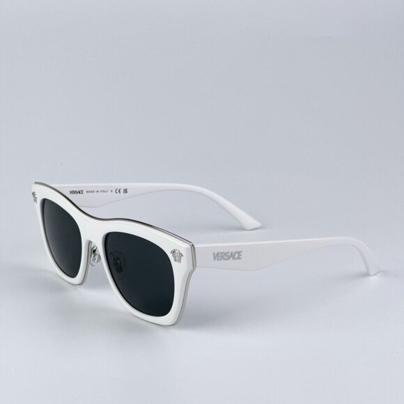 Versace VE2272 314/87 BRAND NEW Sunglasses White Dark Grey Square Women main image 6